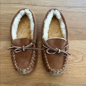 L.L. Bean Tan Suede Slippers